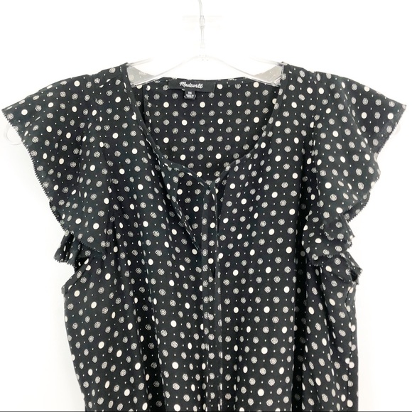 Madewell Petalplay Dotmix Silk Romper (B2) - Picture 6 of 7